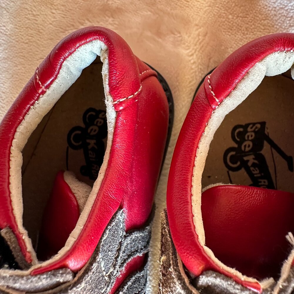 See Kai Run Leather Shoes Baby Size 3 Red Brown EUC - Picture 2 of 8